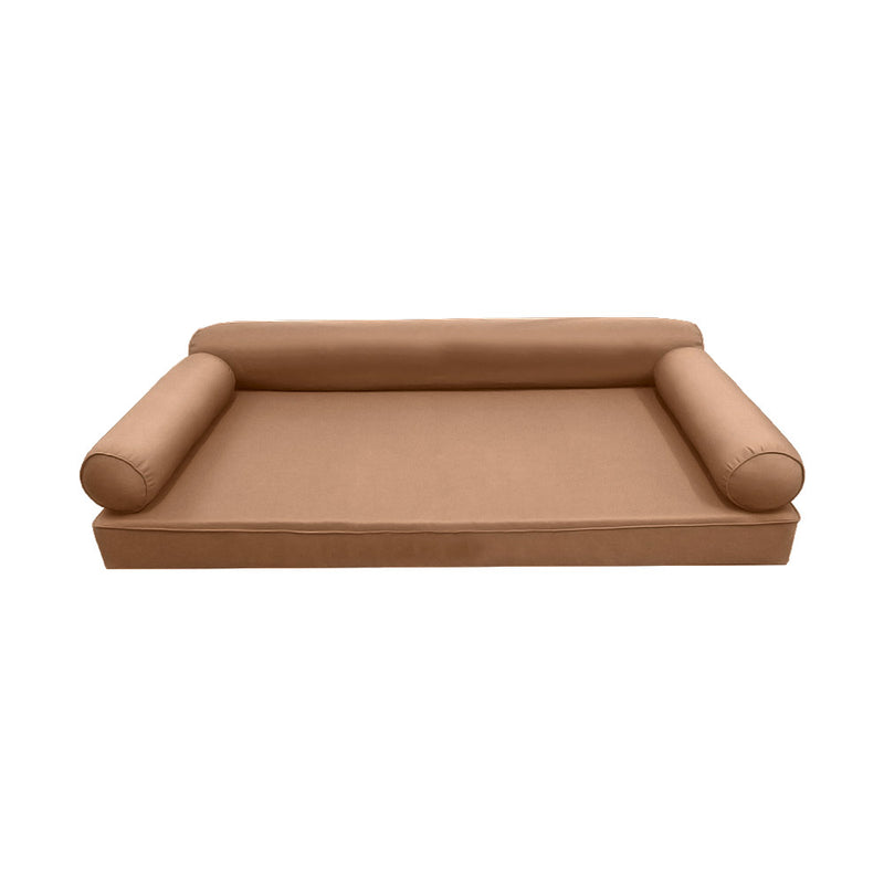 STYLE 6 - Mattress & Bolster Pillow for Outdoor Indoor Daybed Porch Swing Bed Twin-XL Size | COVERS ONLY |