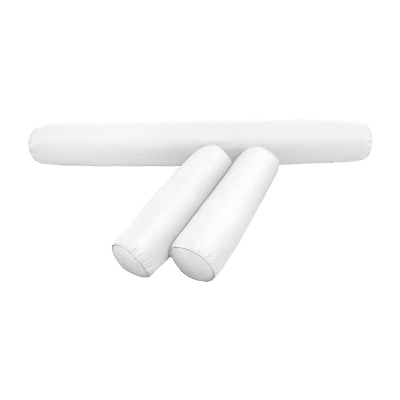 STYLE 6 - Mattress & Pillow Bolster for Outdoor Indoor Daybed Porch Swing Bed Piped Trim Full Size AD106 | COVERS ONLY |