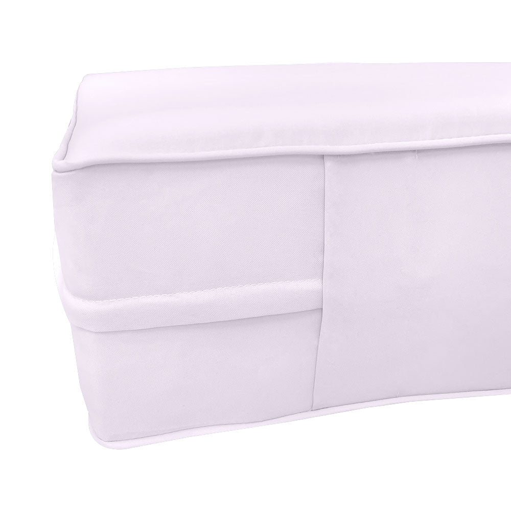 Style6 Full Size 4PC Pipe Trim Outdoor Daybed Mattress Cushion Bolster Pillow Slip Cover COMPLETE SET AD107