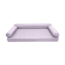 STYLE 6 - Mattress & Pillow Bolster for Outdoor Indoor Daybed Porch Swing Bed Piped Trim Queen Size AD107 | COVERS ONLY |