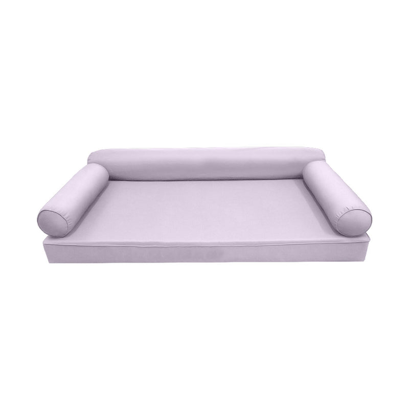 STYLE 6 - Mattress & Bolster Pillow for Outdoor Indoor Daybed Porch Swing Bed Queen Size | COVERS ONLY |