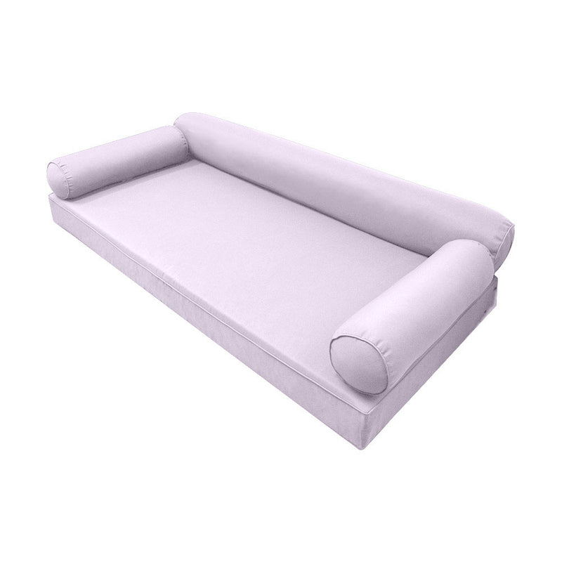 STYLE 6 - Mattress & Bolster Pillow for Outdoor Indoor Daybed Porch Swing Bed Crib Size | COVERS ONLY |