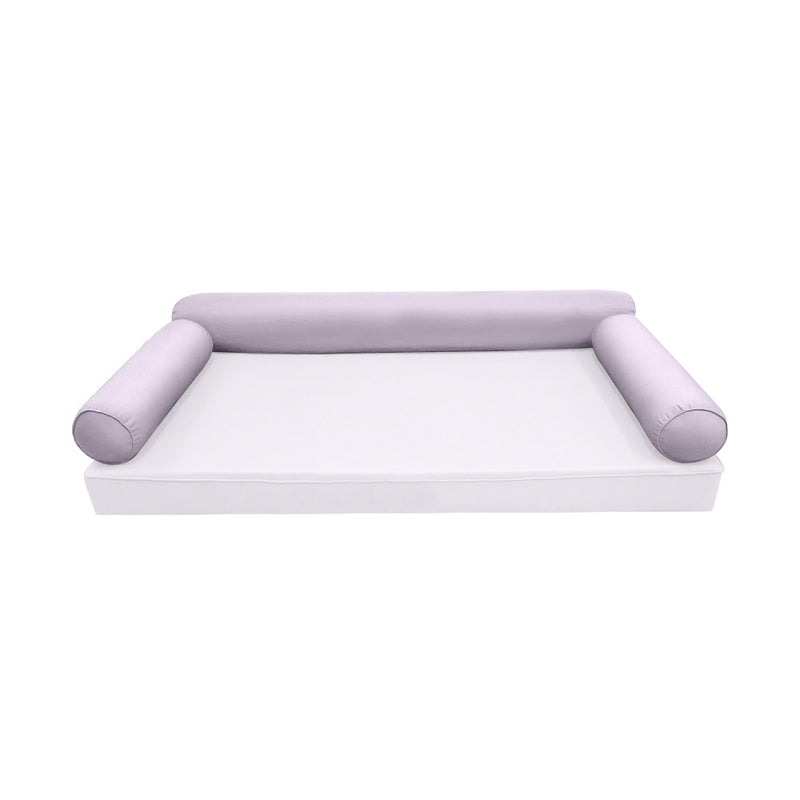 STYLE 6 - Outdoor Daybed Bolster Pillow Cushion Crib Size |COVERS ONLY|