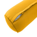 STYLE 6 - Mattress & Pillow Bolster for Outdoor Indoor Daybed Porch Swing Bed Piped Trim Crib Size AD108 | COVERS ONLY |
