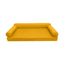 STYLE 6 - Mattress & Pillow Bolster for Outdoor Indoor Daybed Porch Swing Bed Piped Trim Queen Size AD108 | COVERS ONLY |
