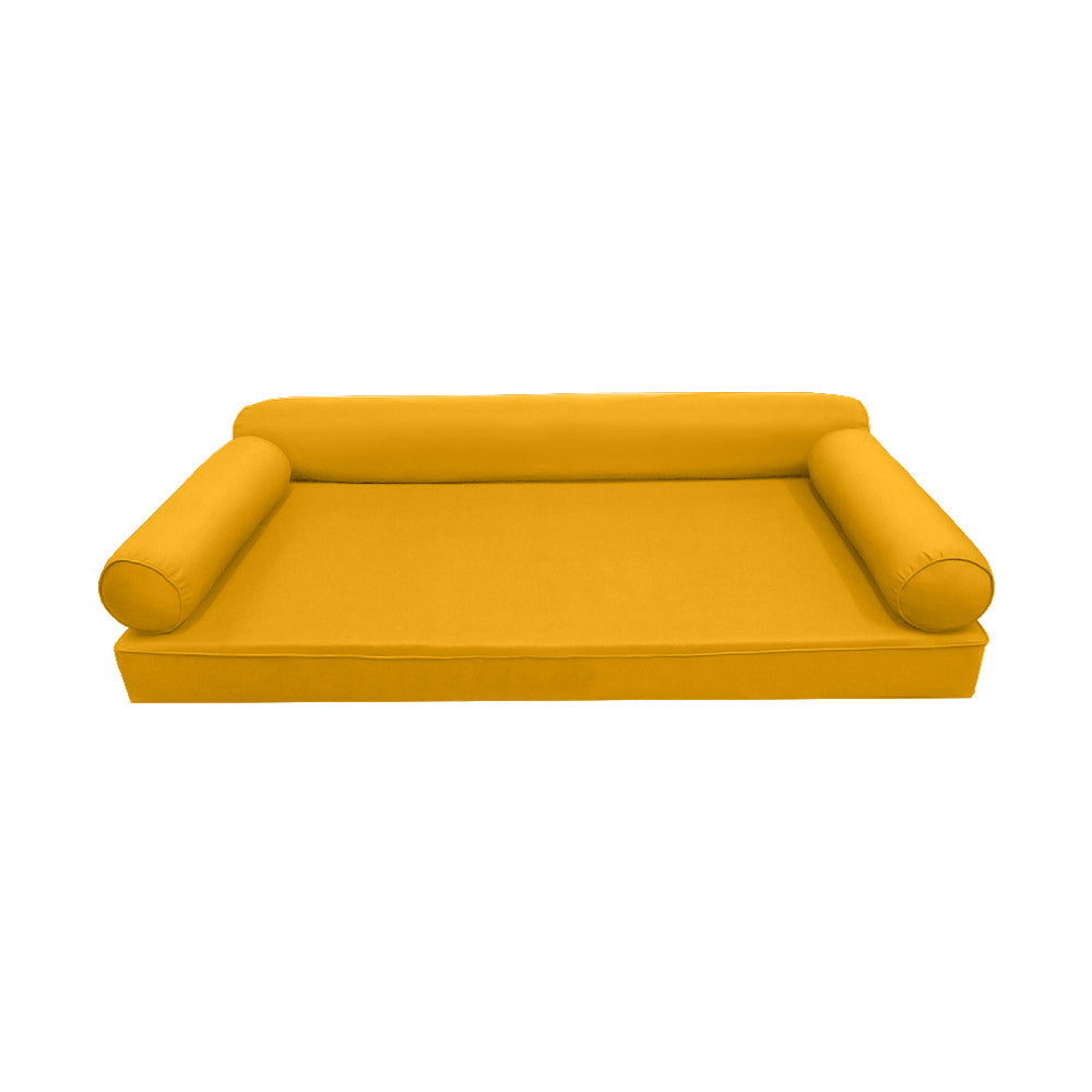 Style6 Twin-XL Size 4PC Pipe Trim Outdoor Daybed Mattress Cushion Bolster Pillow Slip Cover COMPLETE SET AD108