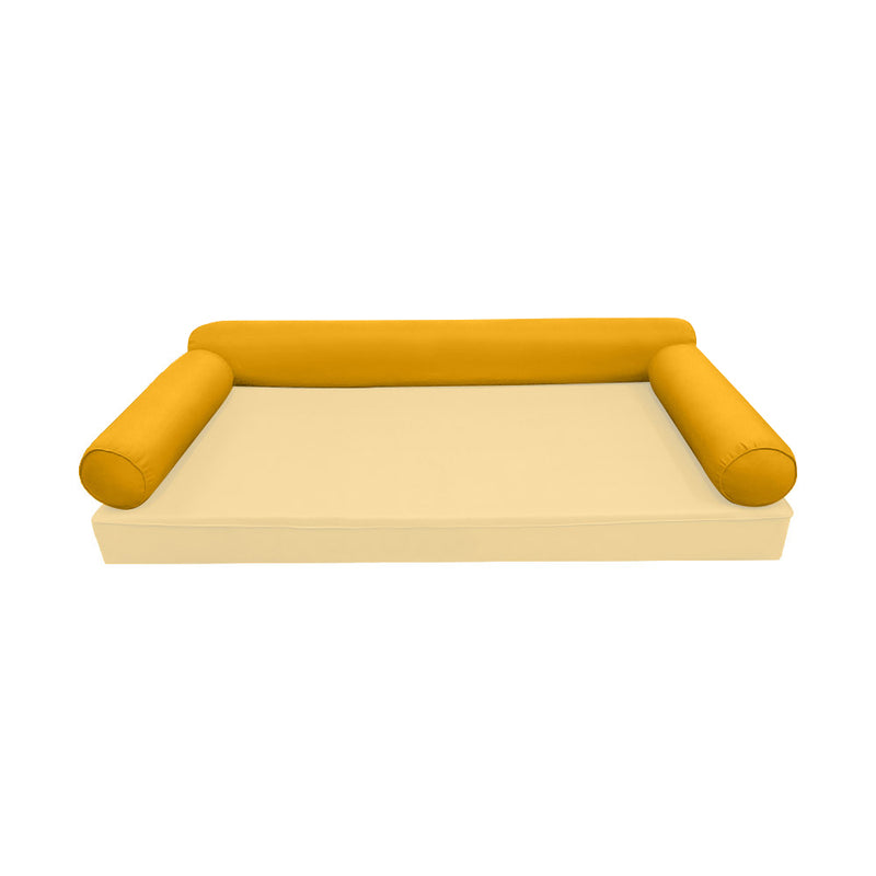 STYLE 6 - Bolster Pillow for Outdoor Indoor Daybed Porch Swing Bed Twin-XL Size | COVERS ONLY |