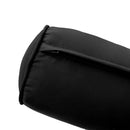 STYLE 6 - Mattress & Pillow Bolster for Outdoor Indoor Daybed Porch Swing Bed Piped Trim Queen Size AD109 | COVERS ONLY |
