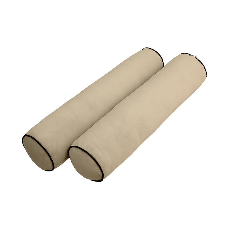 STYLE V5 - Velvet Indoor Daybed Mattress Bolster Cushion Pillow Complete Set