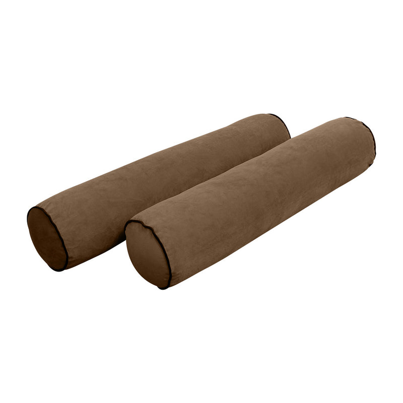 STYLE V5 - Velvet Indoor Daybed Mattress Bolster Cushion Pillow Complete Set