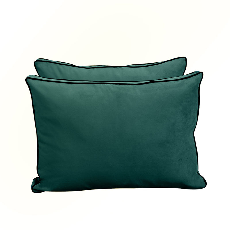 STYLE V1 - Velvet Indoor Daybed Mattress Bolster Backrest Cushion Pillow |COVERS ONLY|