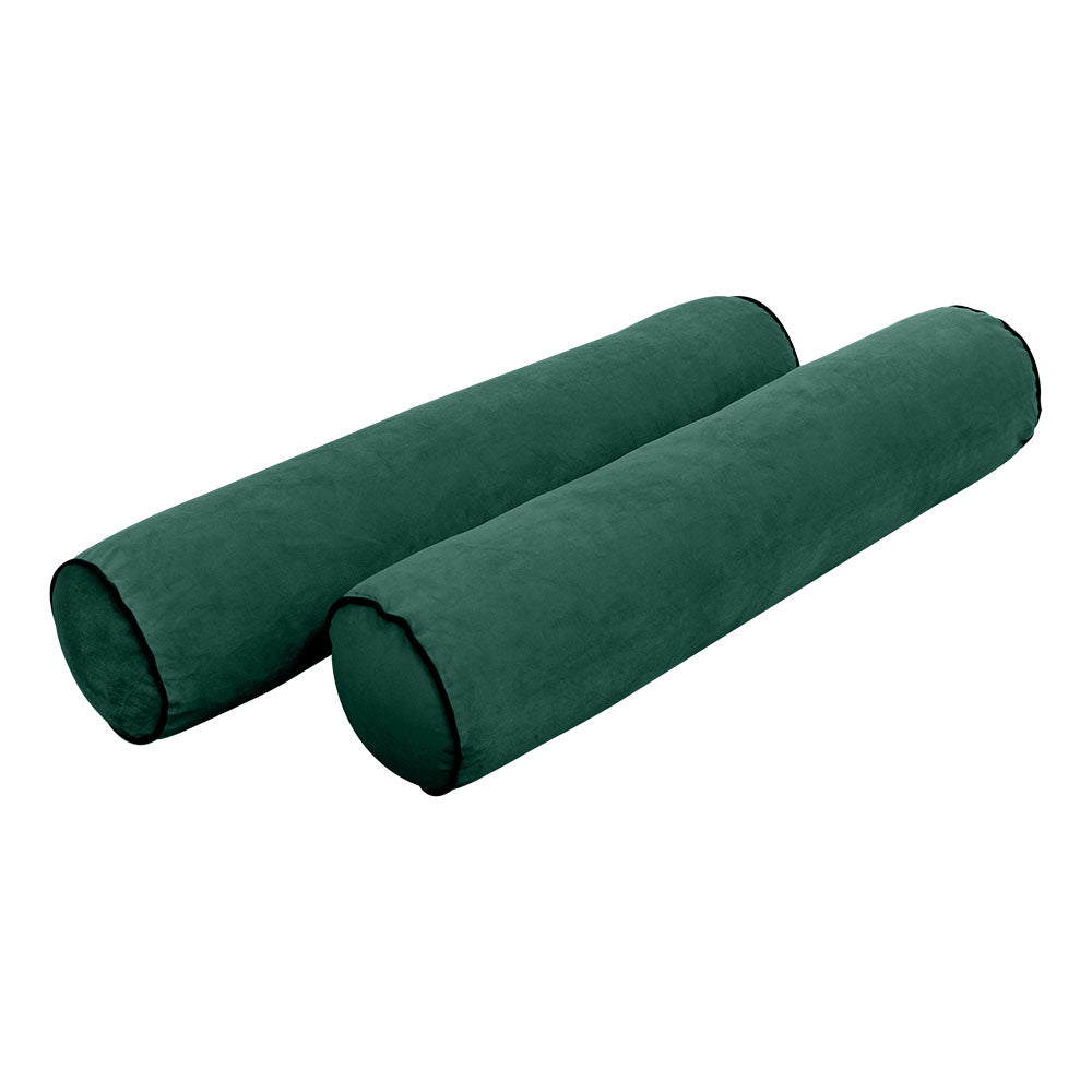 STYLE V5 - Velvet Indoor Daybed Mattress Bolster Pillow |COVERS ONLY|
