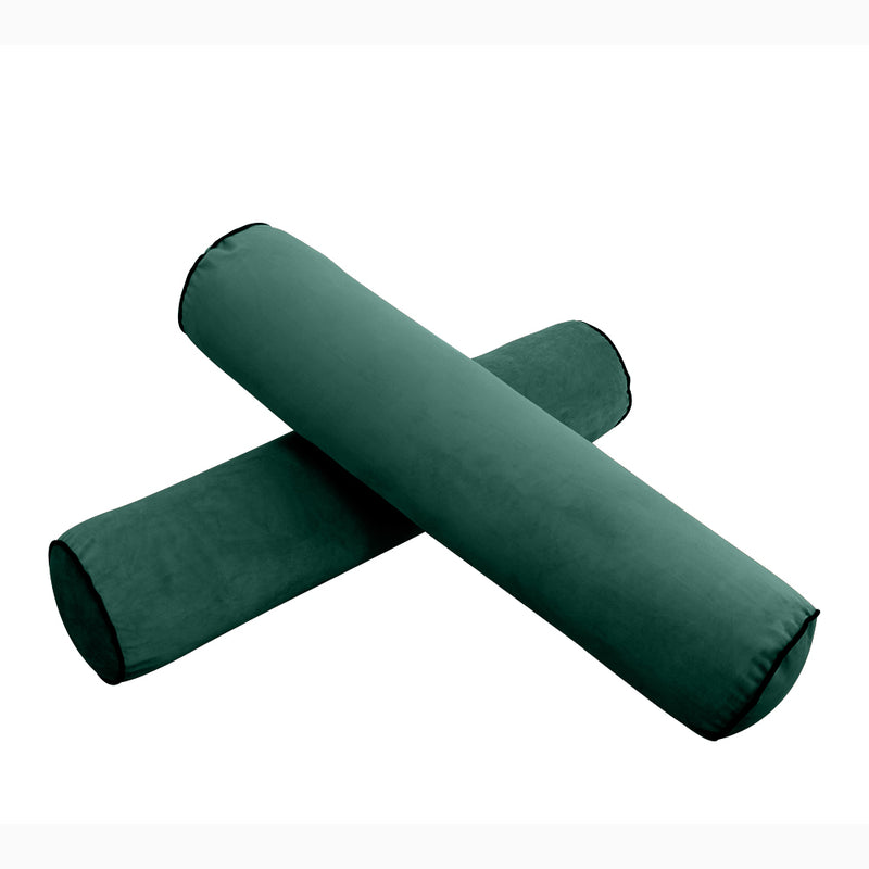 STYLE V1 - Velvet Indoor Daybed Mattress Bolster Backrest Cushion Pillow |COVERS ONLY|