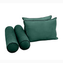STYLE V1 - Velvet Indoor Daybed Mattress Bolster Backrest Cushion Pillow Complete Set