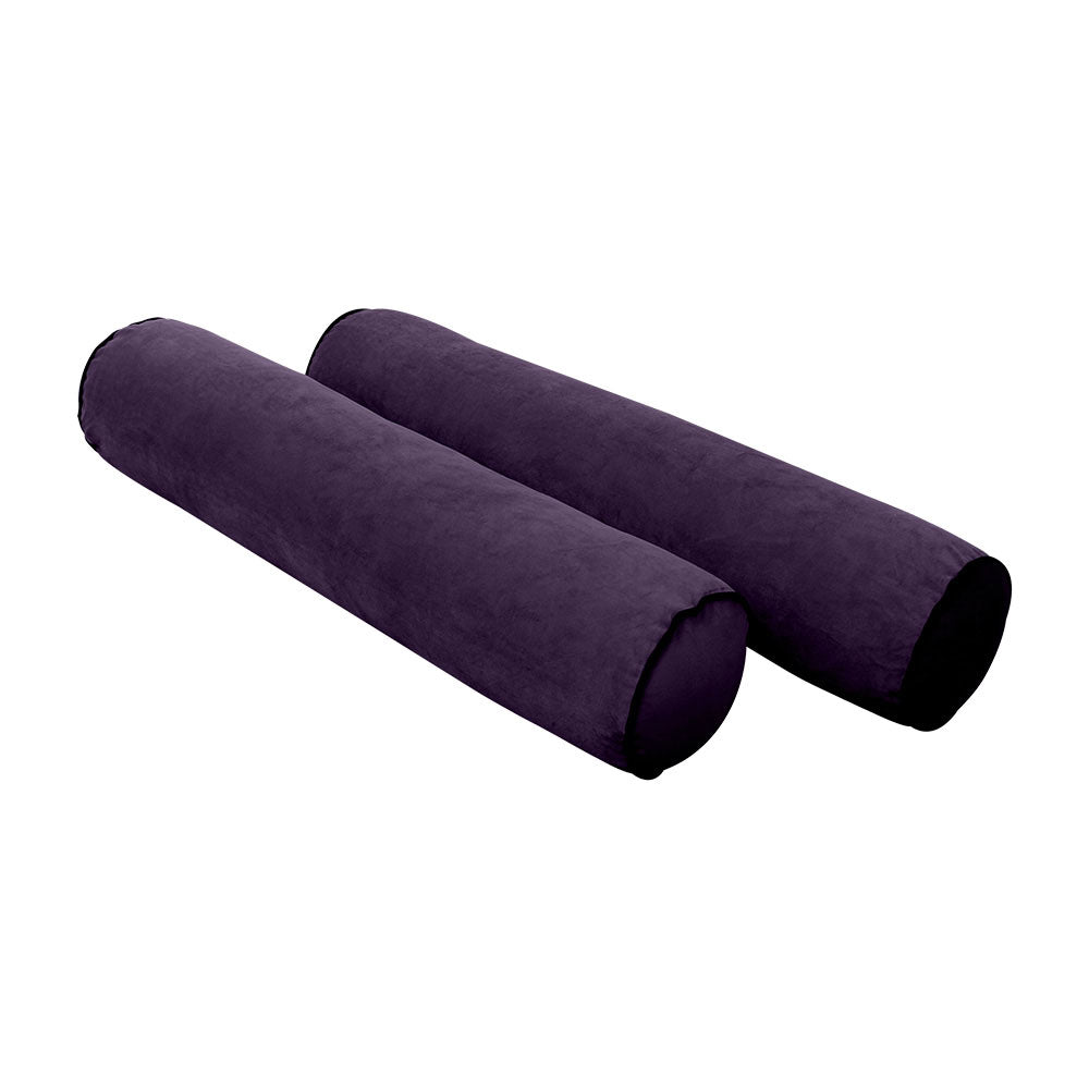 STYLE V5 - Velvet Indoor Daybed Mattress Bolster Cushion Pillow Complete Set