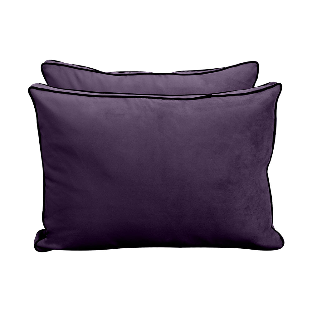 STYLE V1 - Velvet Indoor Daybed Mattress Bolster Backrest Cushion Pillow |COVERS ONLY|