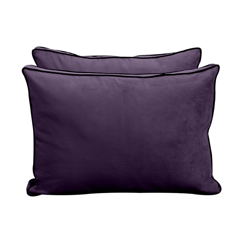 STYLE V1 - Velvet Indoor Daybed Mattress Bolster Backrest Cushion Pillow |COVERS ONLY|