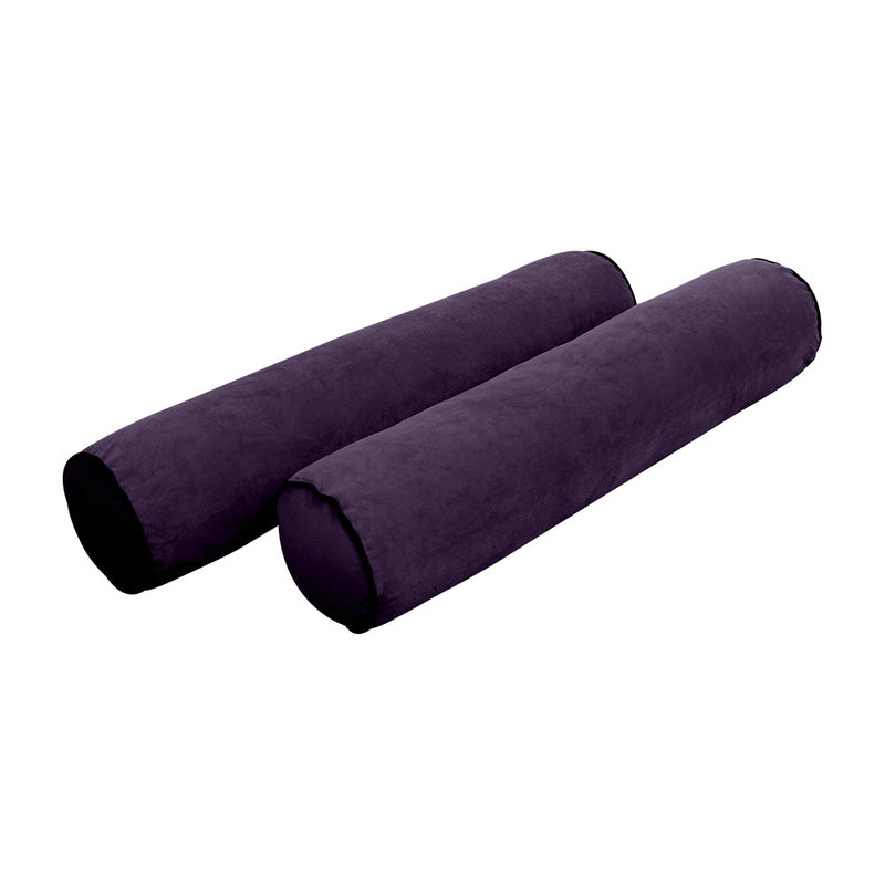 STYLE V5 - Velvet Indoor Daybed Bolster Pillow Cushion |COVERS ONLY|