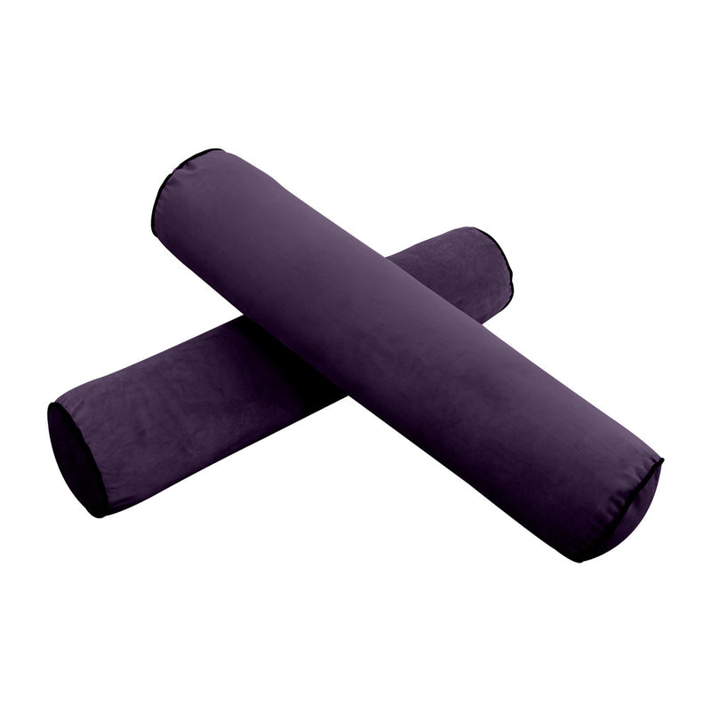 STYLE V1 - Velvet Indoor Daybed Mattress Bolster Backrest Cushion Pillow |COVERS ONLY|