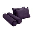 STYLE V1 - Velvet Indoor Daybed Mattress Bolster Backrest Cushion Pillow |COVERS ONLY|