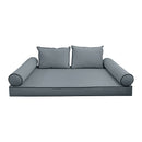 STYLE V1 - Velvet Indoor Daybed Mattress Bolster Backrest Cushion Pillow |COVERS ONLY|