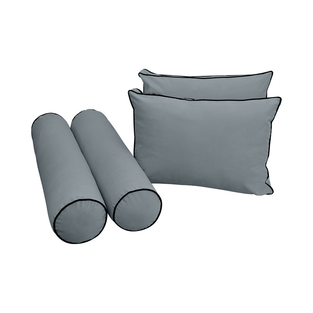 STYLE V1 - Velvet Indoor Daybed Mattress Bolster Backrest Cushion Pillow |COVERS ONLY|