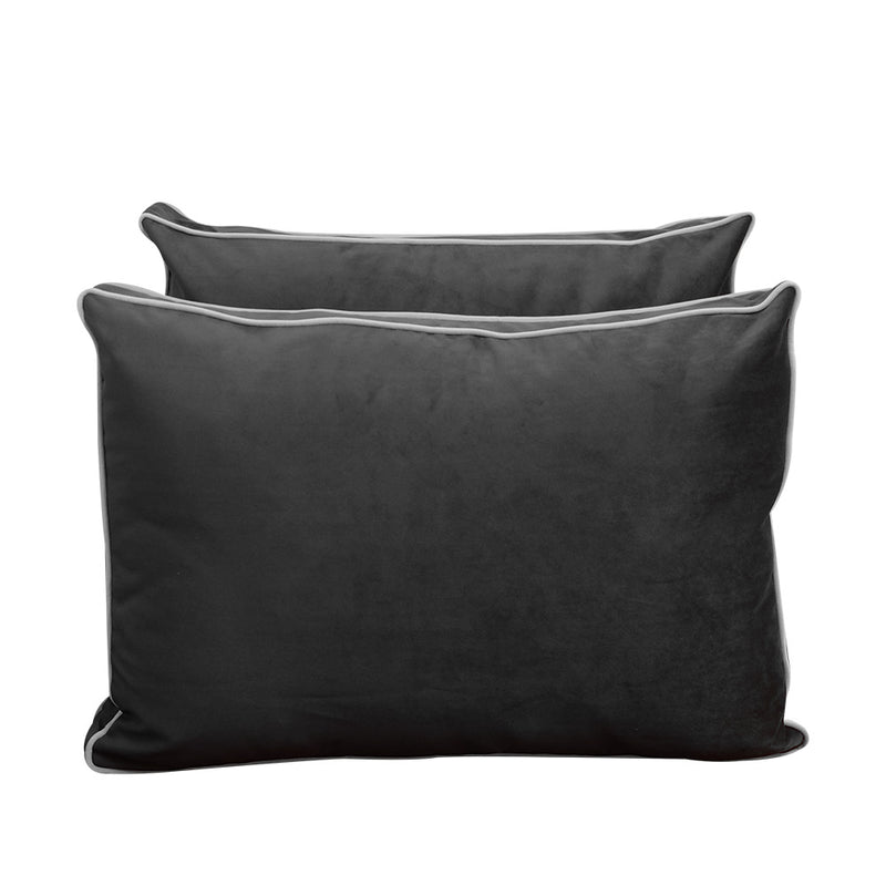 STYLE V1 - Velvet Indoor Daybed Mattress Bolster Backrest Cushion Pillow |COVERS ONLY|