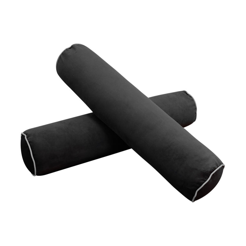 STYLE V1 - Velvet Indoor Daybed Mattress Bolster Backrest Cushion Pillow |COVERS ONLY|