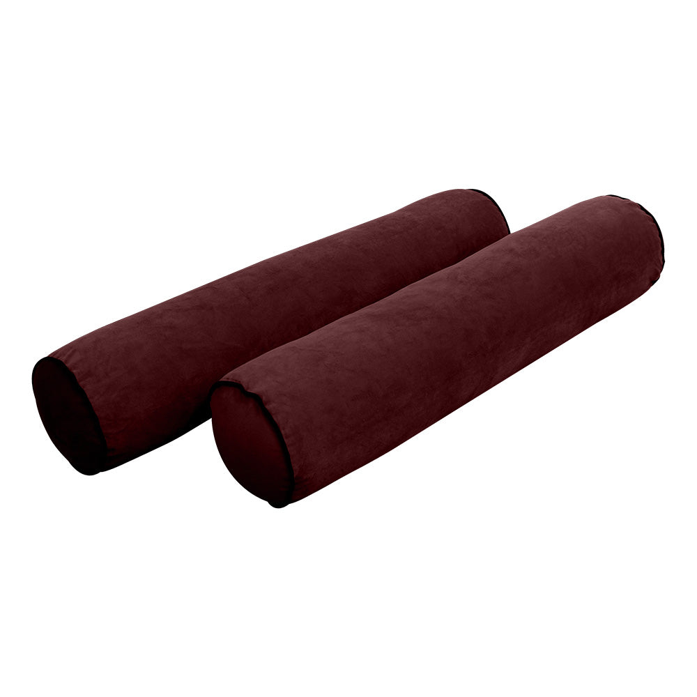 STYLE V5 - Velvet Indoor Daybed Mattress Bolster Pillow |COVERS ONLY|