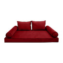 STYLE V1 - Velvet Indoor Daybed Mattress Bolster Backrest Cushion Pillow |COVERS ONLY|