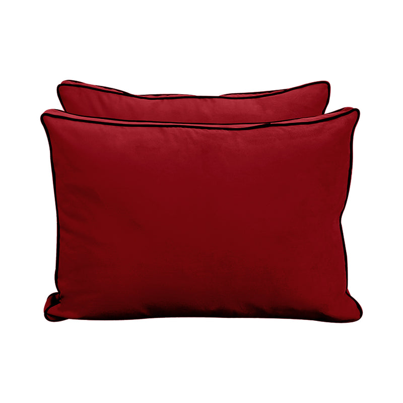 STYLE V1 - Velvet Indoor Daybed Mattress Bolster Backrest Cushion Pillow |COVERS ONLY|