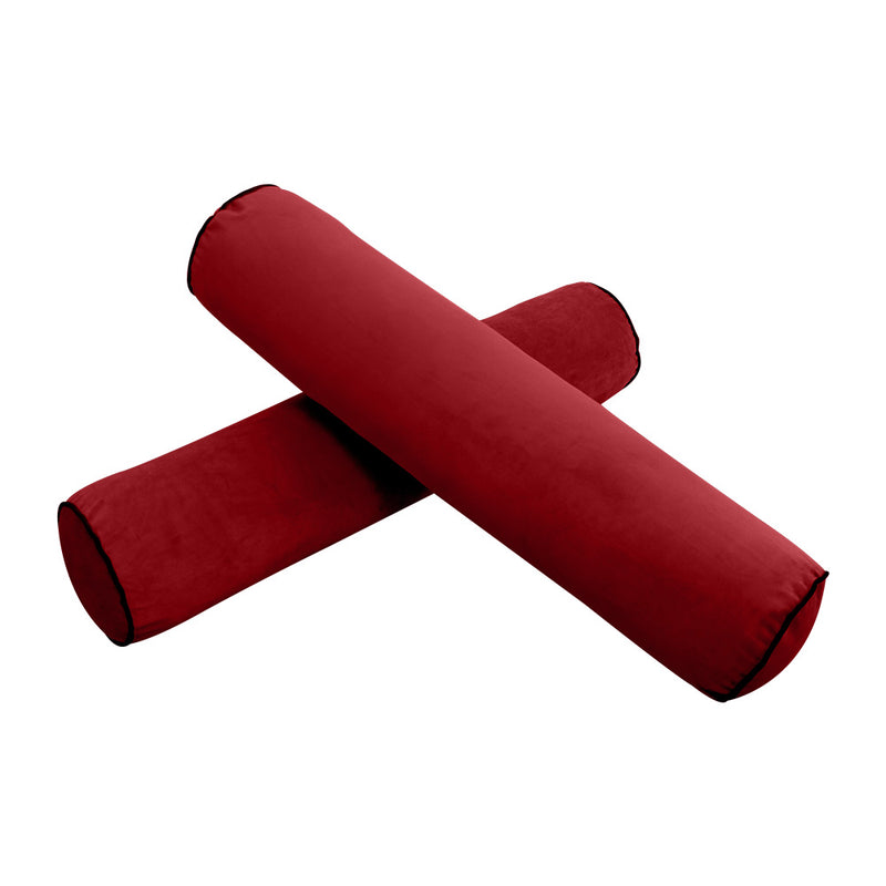 STYLE V1 - Velvet Indoor Daybed Mattress Bolster Backrest Cushion Pillow |COVERS ONLY|