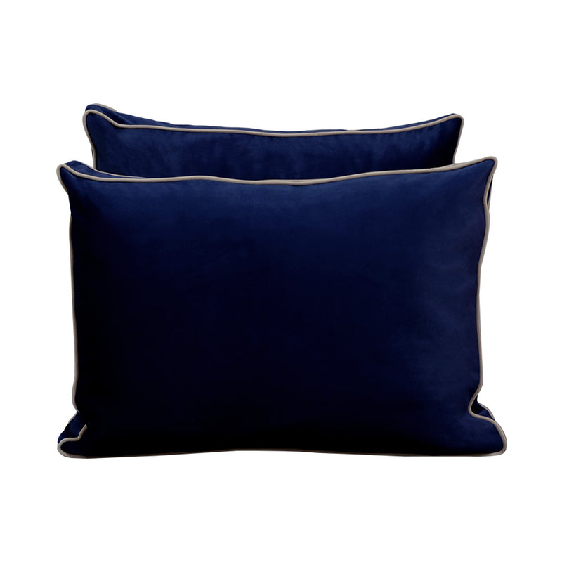 STYLE V1 - Velvet Indoor Daybed Mattress Bolster Backrest Cushion Pillow |COVERS ONLY|