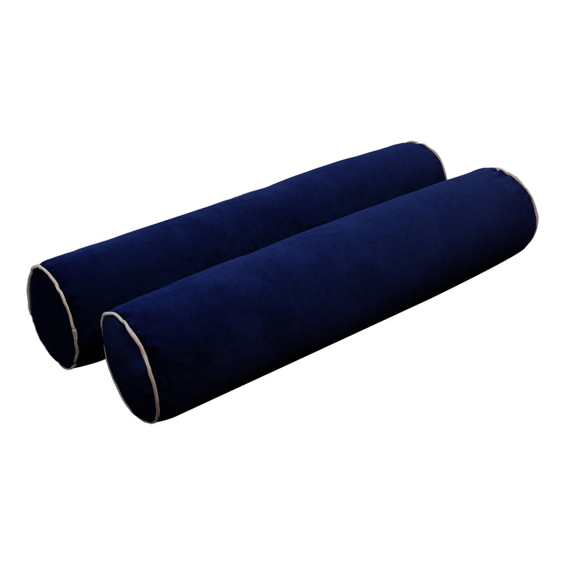 STYLE V5 - Velvet Indoor Daybed Bolster Pillow Cushion |COVERS ONLY|