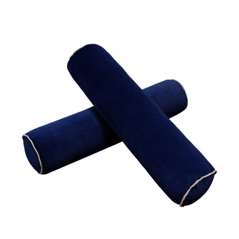 STYLE V1 - Velvet Indoor Daybed Mattress Bolster Backrest Cushion Pillow |COVERS ONLY|