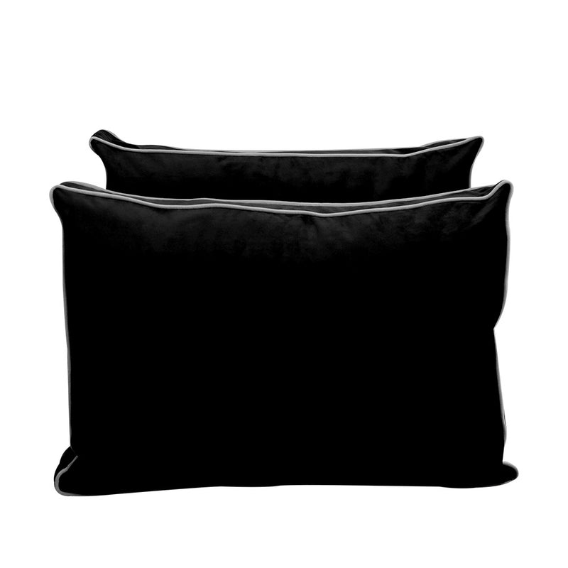 STYLE V1 - Velvet Indoor Daybed Mattress Bolster Backrest Cushion Pillow |COVERS ONLY|