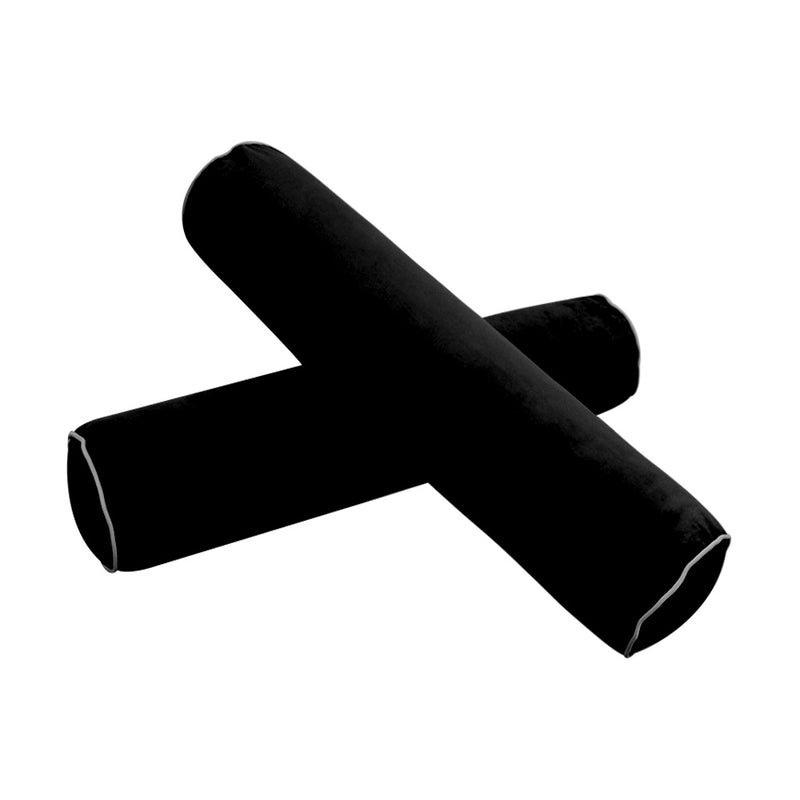STYLE V1 - Velvet Indoor Daybed Mattress Bolster Backrest Cushion Pillow |COVERS ONLY|