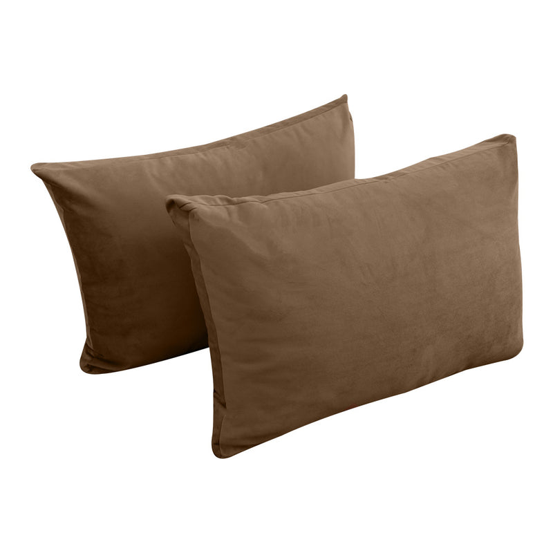 STYLE V1 - Velvet Indoor Daybed Mattress Bolster Backrest Cushion Pillow Complete Set