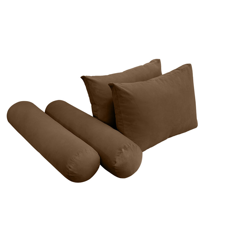 STYLE V1 - Velvet Indoor Daybed Mattress Bolster Backrest Cushion Pillow |COVERS ONLY|