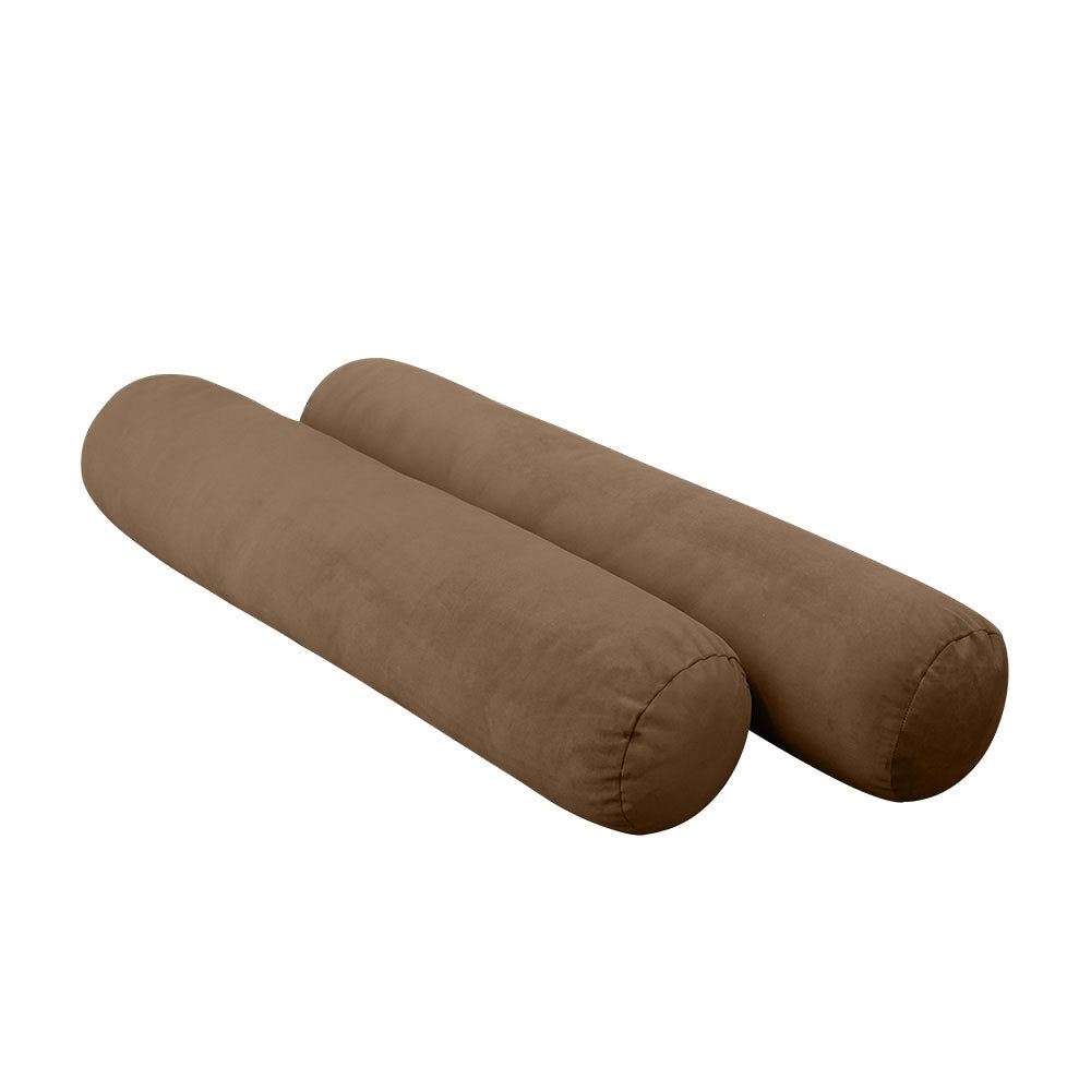 STYLE V5 - Velvet Indoor Daybed Bolster Pillow Cushion |COVERS ONLY|