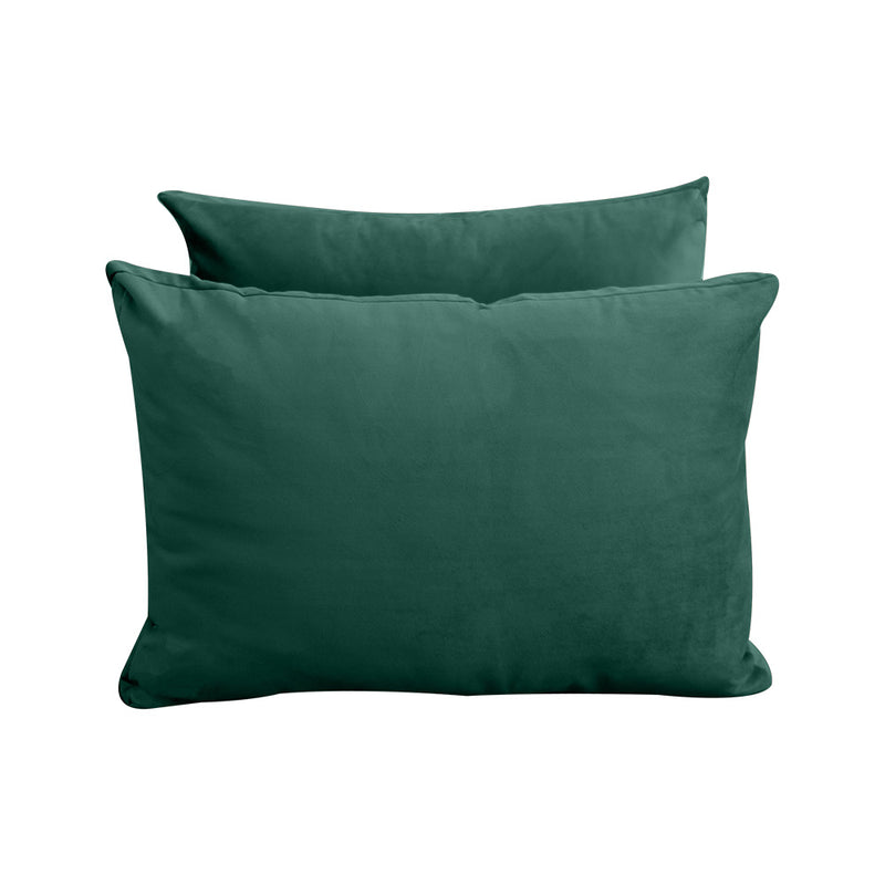 STYLE V1 - Velvet Indoor Daybed Mattress Bolster Backrest Cushion Pillow |COVERS ONLY|