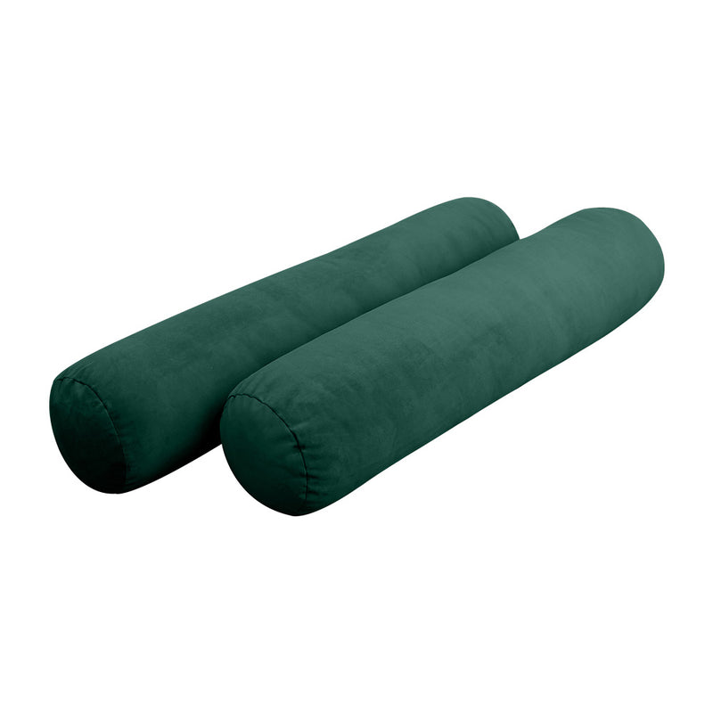 STYLE V5 - Velvet Indoor Daybed Mattress Bolster Cushion Pillow Complete Set