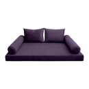 STYLE V1 - Velvet Indoor Daybed Mattress Bolster Backrest Cushion Pillow |COVERS ONLY|