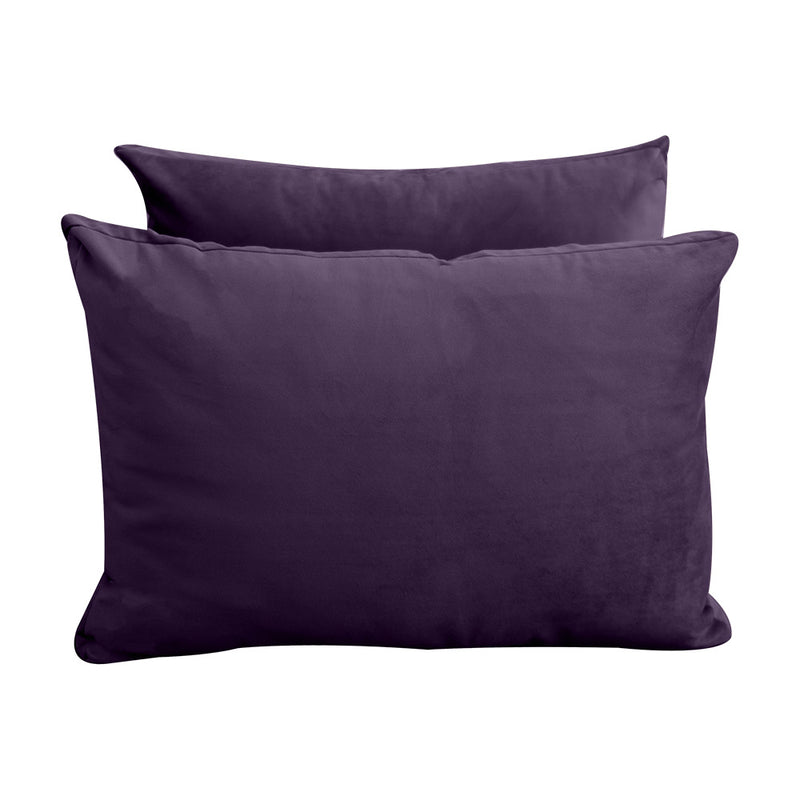 STYLE V1 - Velvet Indoor Daybed Mattress Bolster Backrest Cushion Pillow |COVERS ONLY|