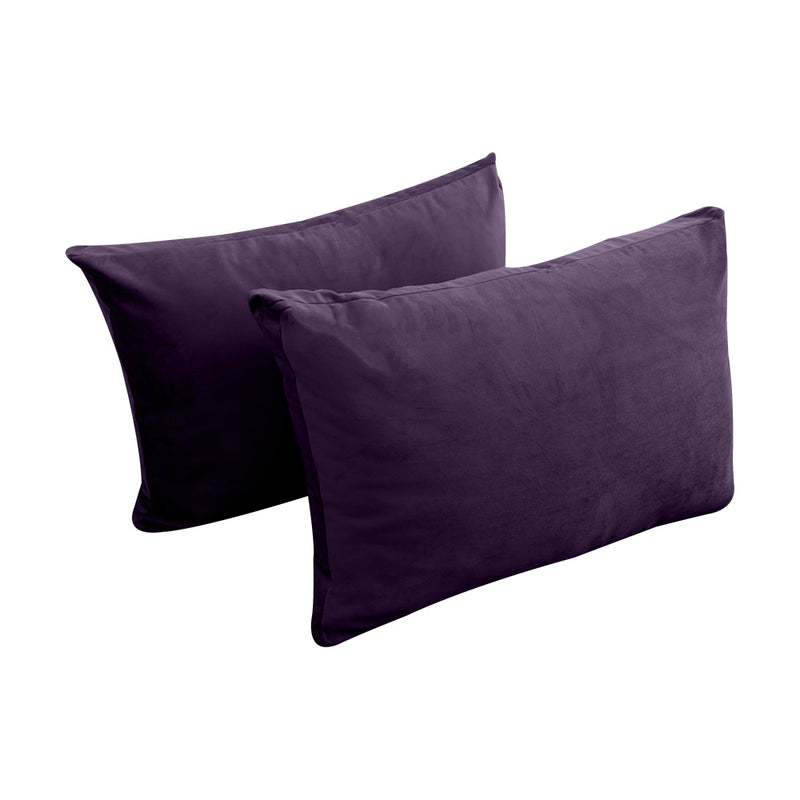 STYLE V2 - Velvet Indoor Daybed Bolster Backrest Cushion Pillow |COVERS ONLY|