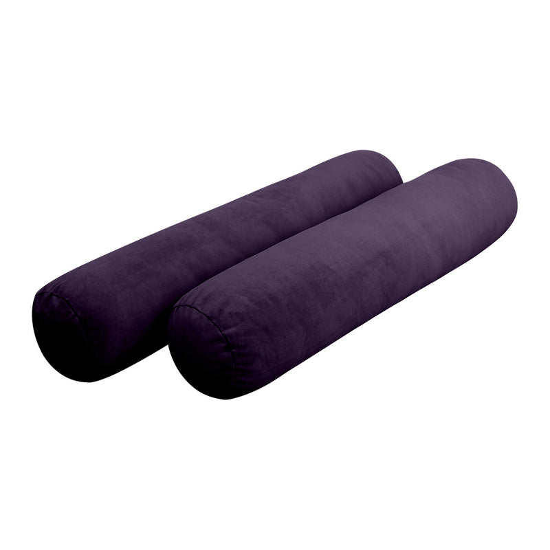 STYLE V5 - Velvet Indoor Daybed Mattress Bolster Cushion Pillow Complete Set