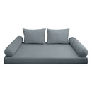 STYLE V1 - Velvet Indoor Daybed Mattress Bolster Backrest Cushion Pillow |COVERS ONLY|