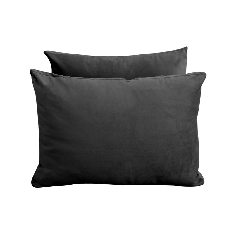 STYLE V1 - Velvet Indoor Daybed Mattress Bolster Backrest Cushion Pillow Complete Set
