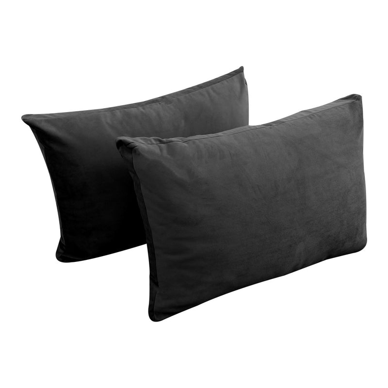 STYLE V2 - Velvet Indoor Daybed Bolster Backrest Cushion Pillow |COVERS ONLY|
