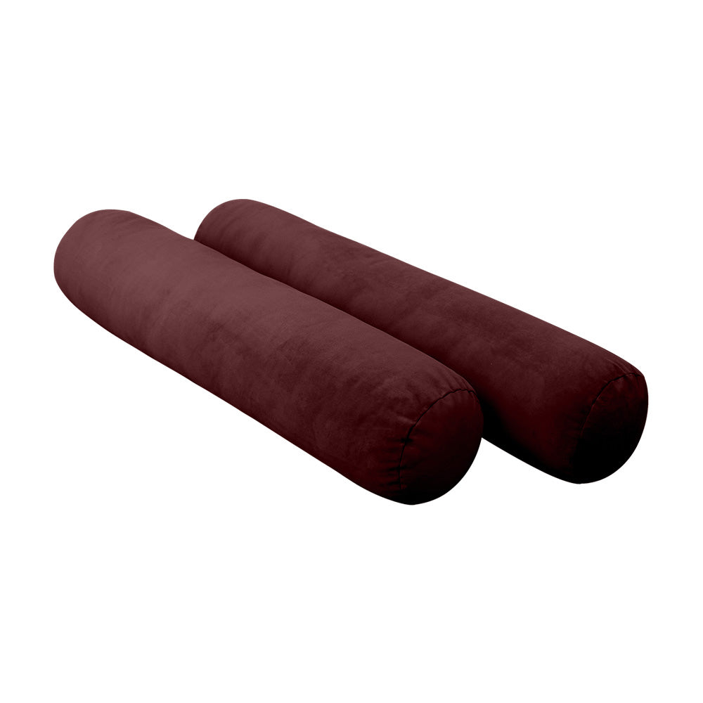 STYLE V5 - Velvet Indoor Daybed Mattress Bolster Cushion Pillow Complete Set